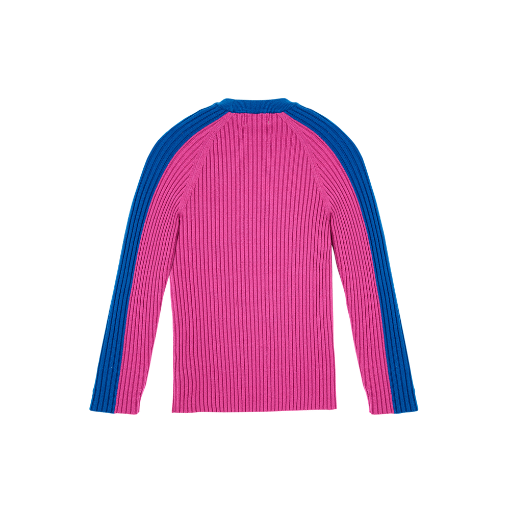 Women's Colourblock Ribbed Knitted Jumper