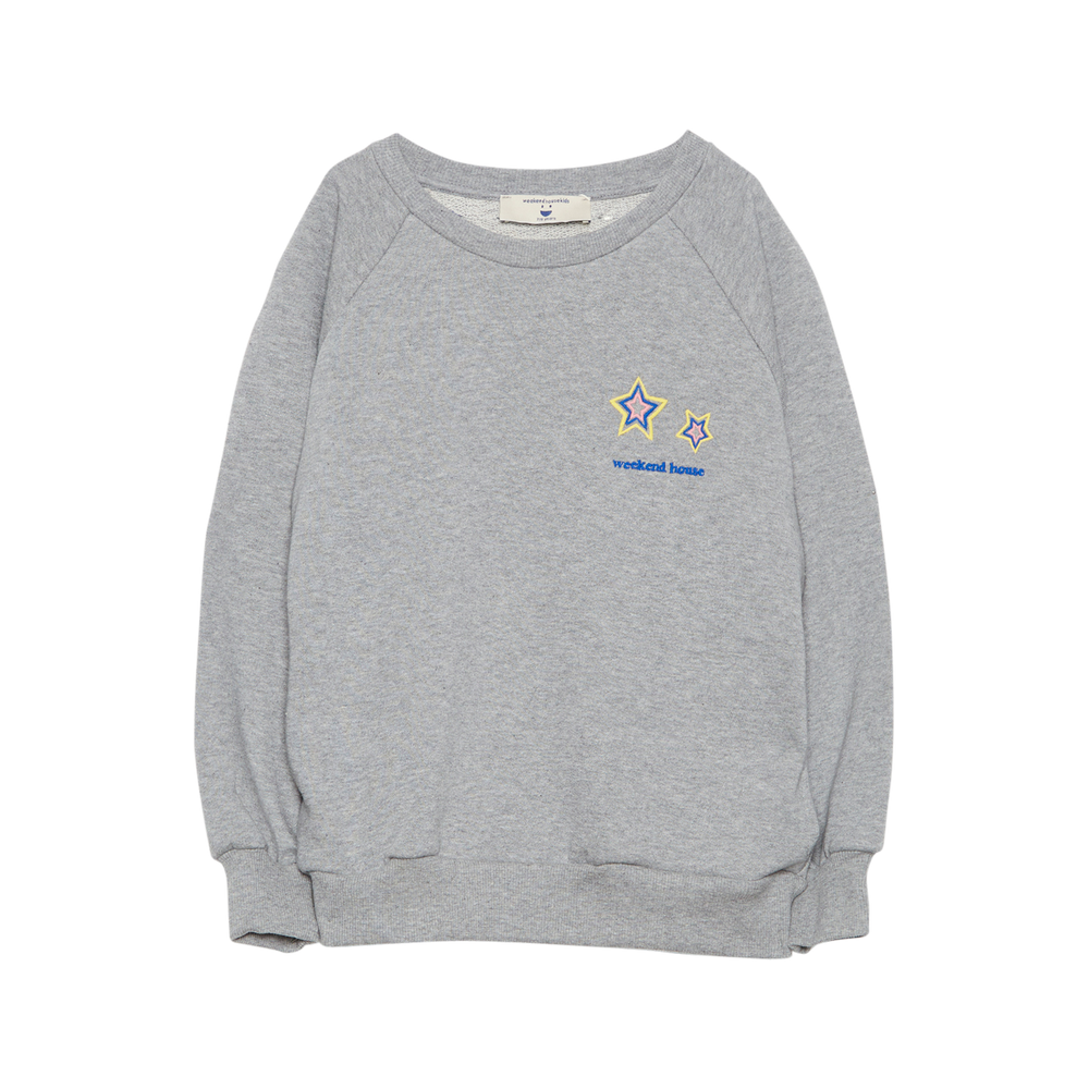 Stars Sweatshirt w. Pockets - Grey