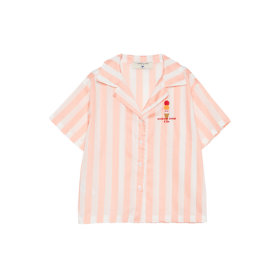Striped Button Shirt - Pink Stripe