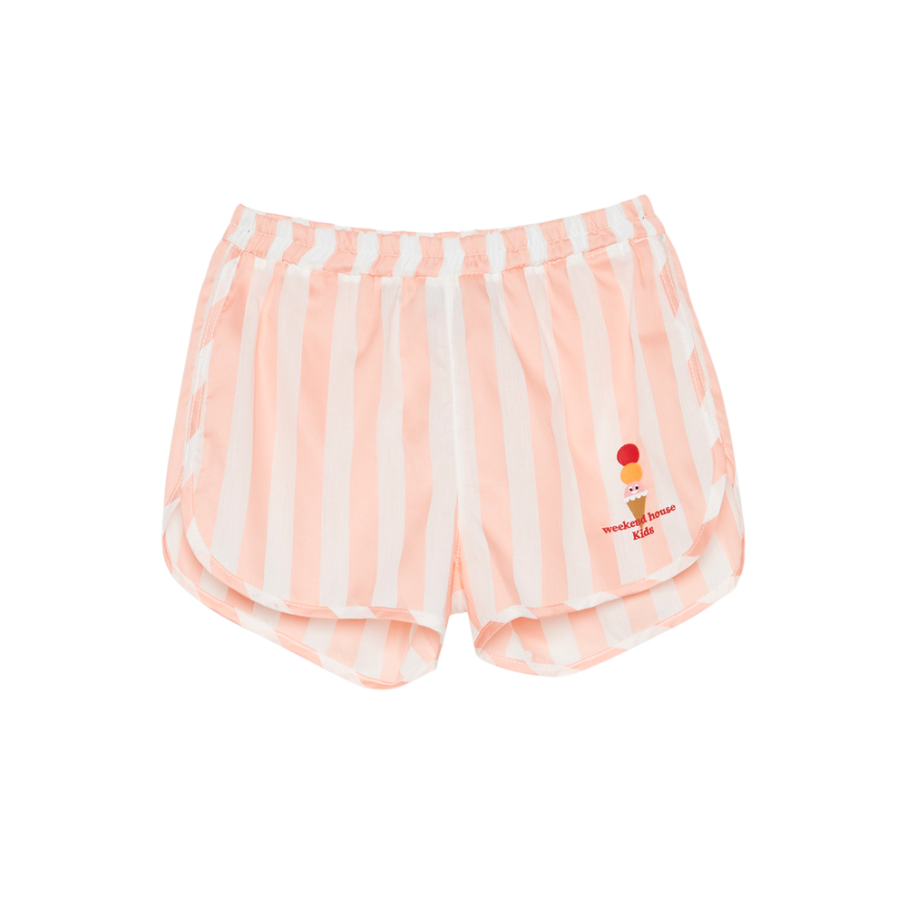 Striped Runner Shorts - Pink Stripe