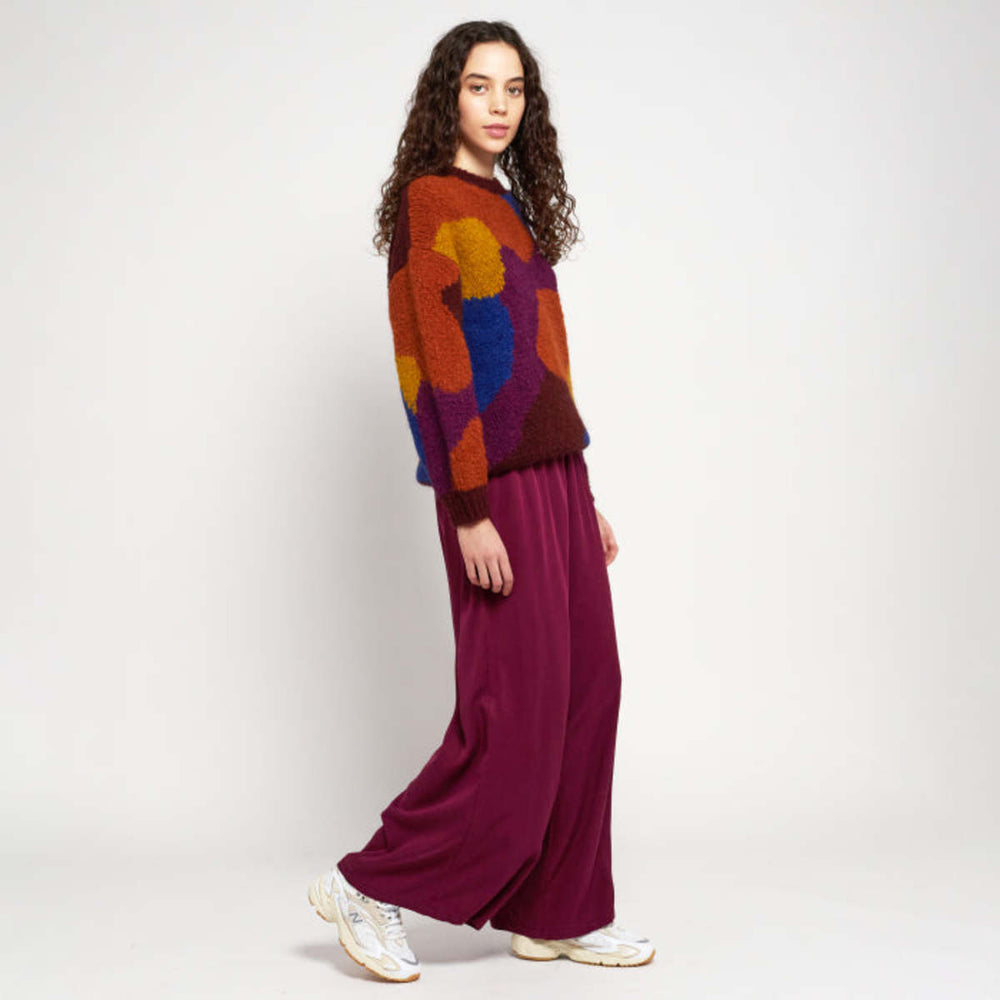 Womens Intarsia Jumper - Multicolour