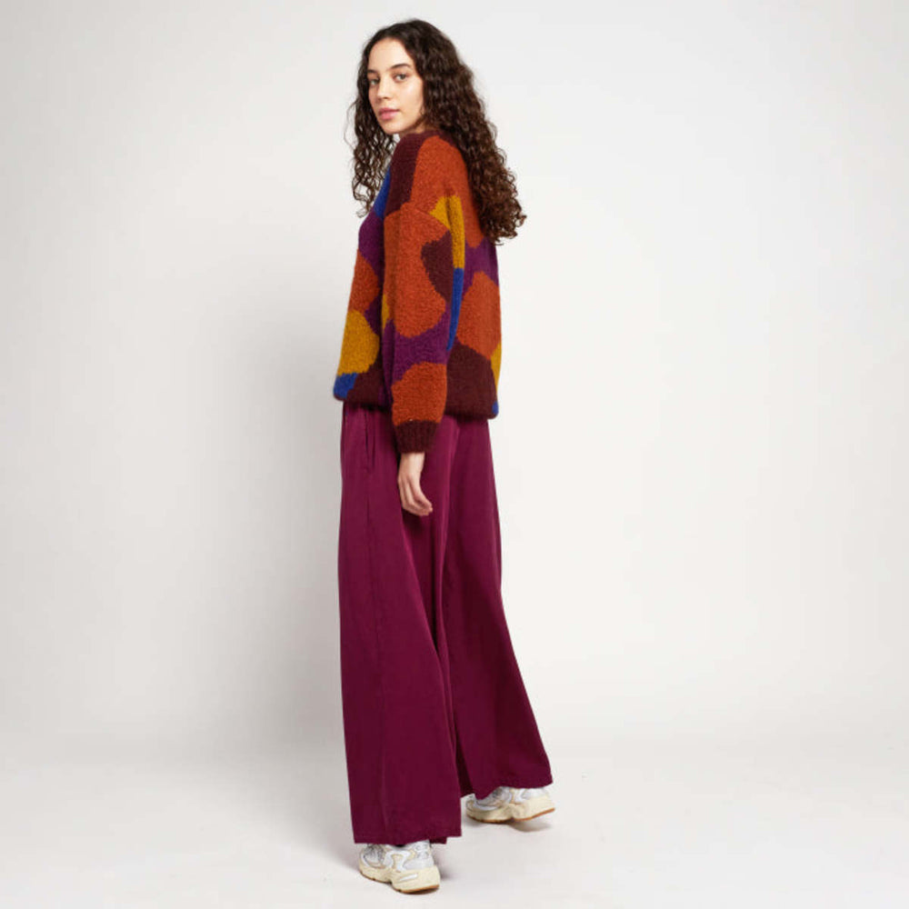 Womens Intarsia Jumper - Multicolour