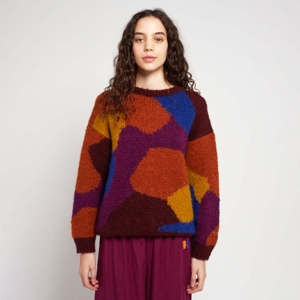 Womens Intarsia Jumper - Multicolour
