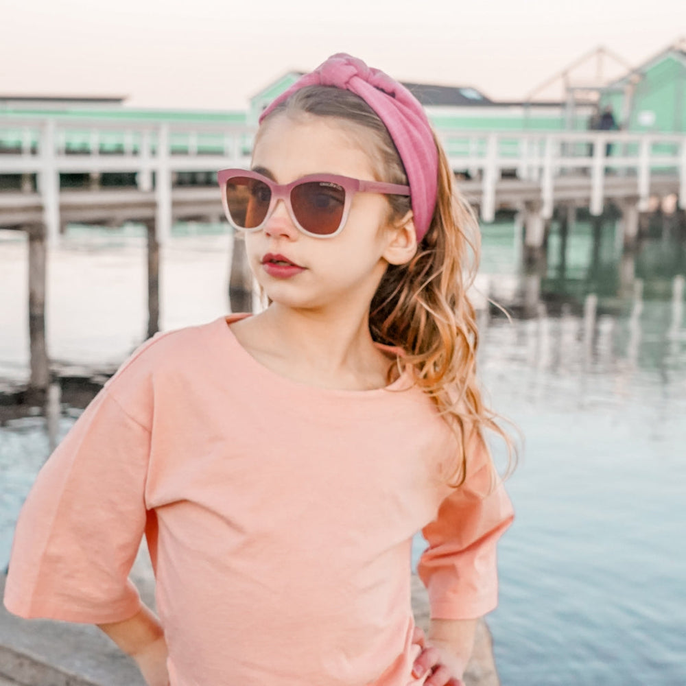 Kids Sunglasses - Wayfarer Ombre - Mauve Rose