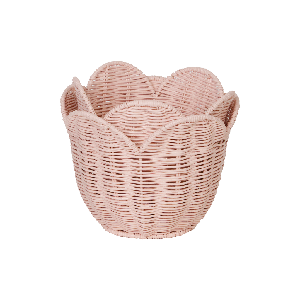 OLLI ELLA Rattan Lily Basket Set - Blush OLLI ELLA Rattan Lily Basket Set - Blush