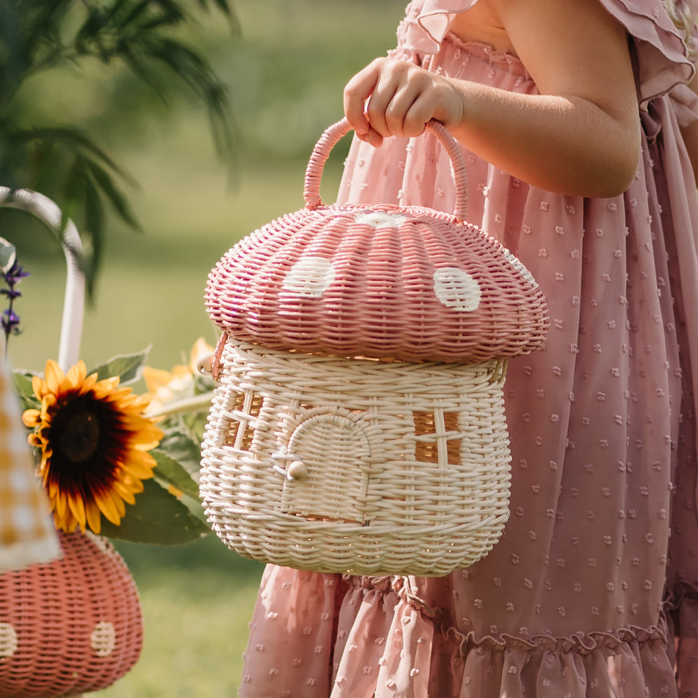 Rattan Mushroom Basket