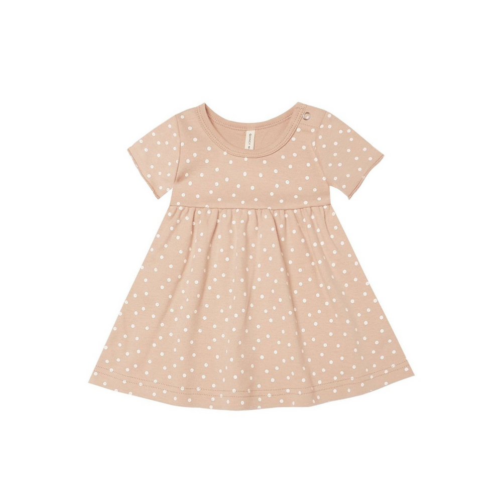 SS Jersey Dress - Dots - Petal