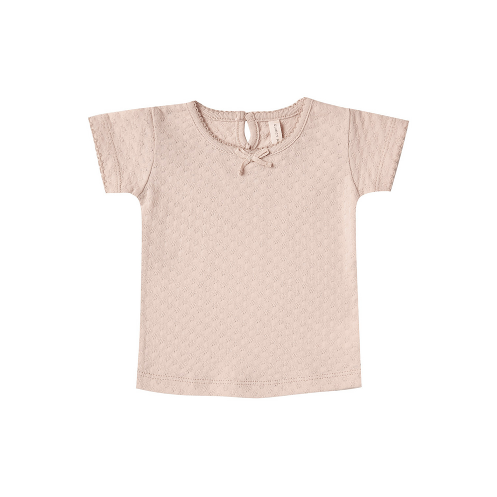 Pointelle SS Tee - Petal