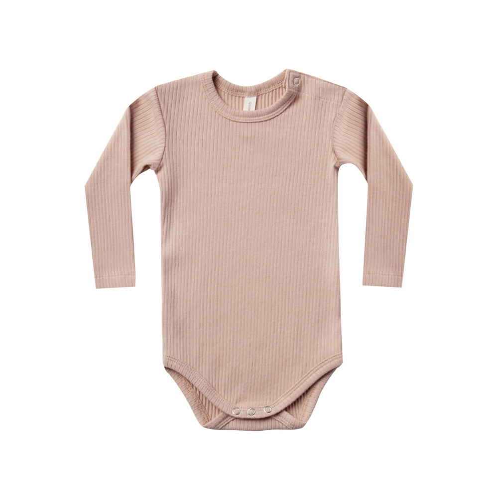 Ribbed LS Onesie - Petal