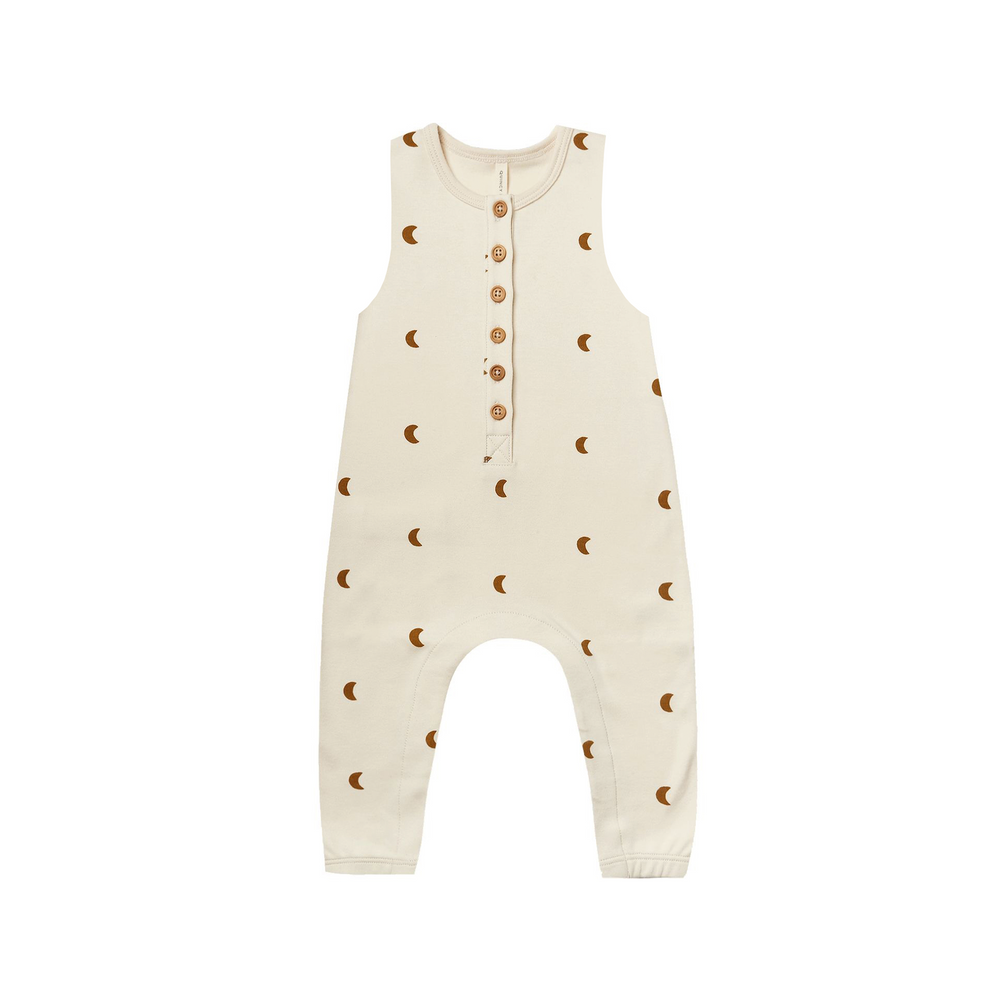 Sleeveless Jumpsuit - Moons - Natural