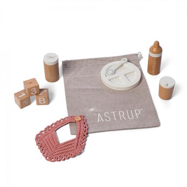 Wooden Role Play Doll Feeding Set