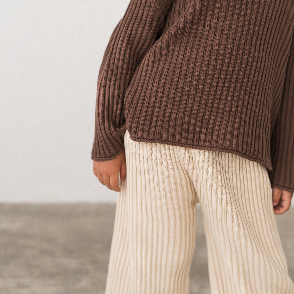 Essential Knit Pants - Biscuit