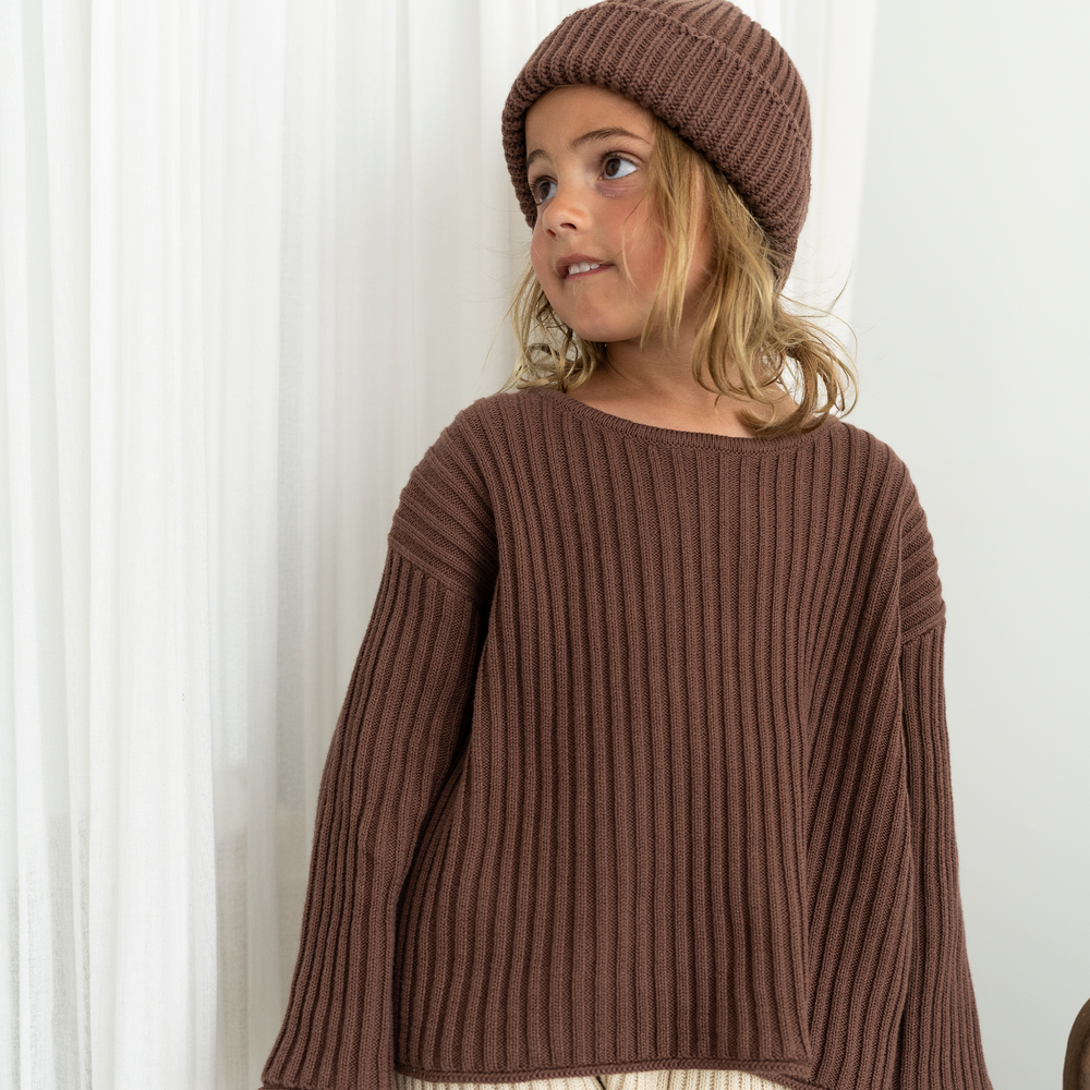 Essential Knit Jumper - Cocoa