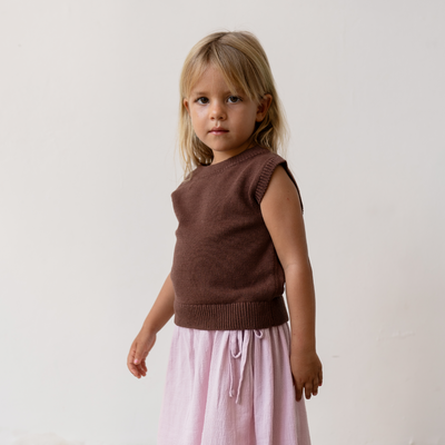 Knit Vest - Cocoa