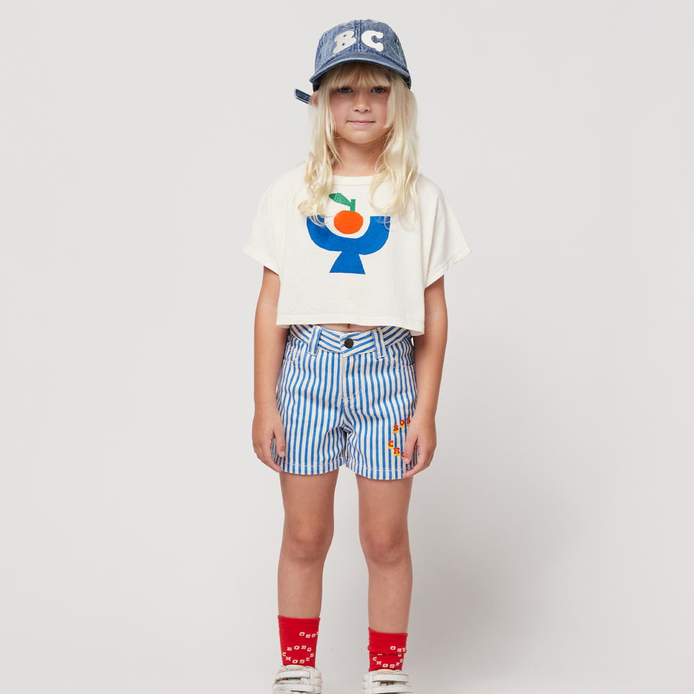 Striped Denim Shorts - Bobo Choses Circle