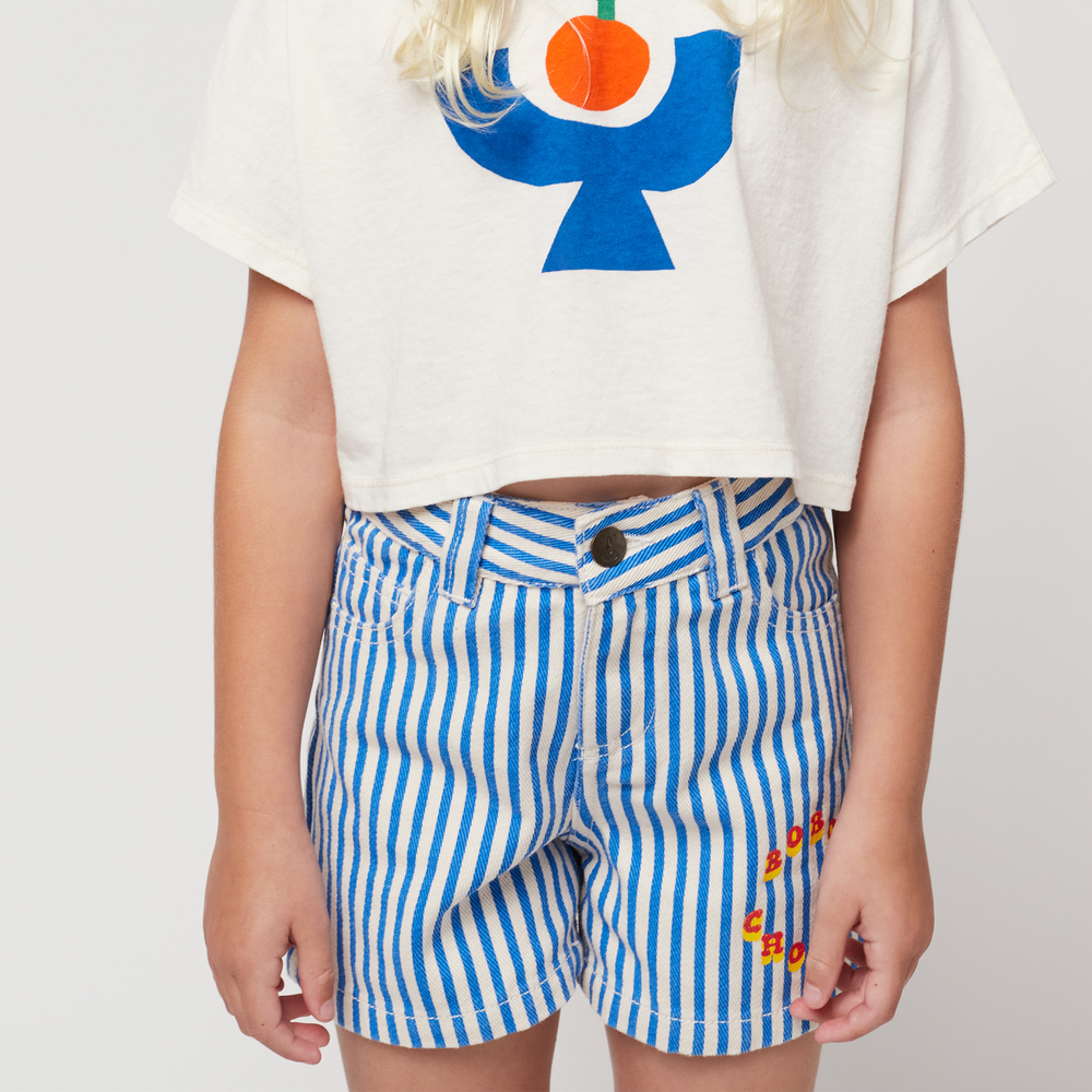 Striped Denim Shorts - Bobo Choses Circle