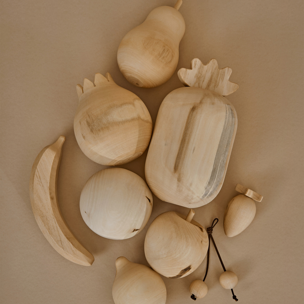 Wooden Fruits Set - Natural