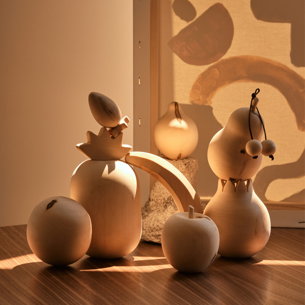 Wooden Fruits Set - Natural