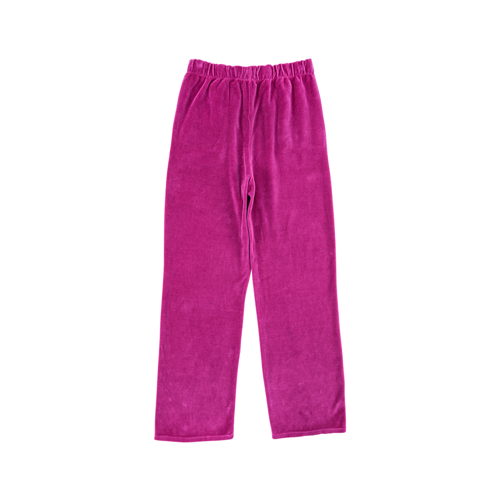 Womens Wide Leg Velvet Trouser