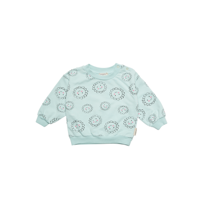 Baby Flower Sweatshirt - Mint