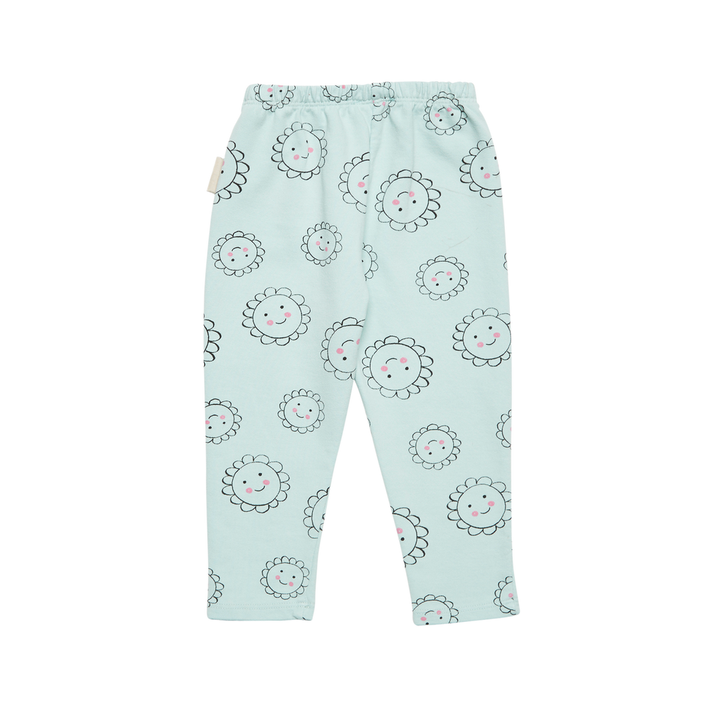 Baby Flower Sweat Pants - Mint