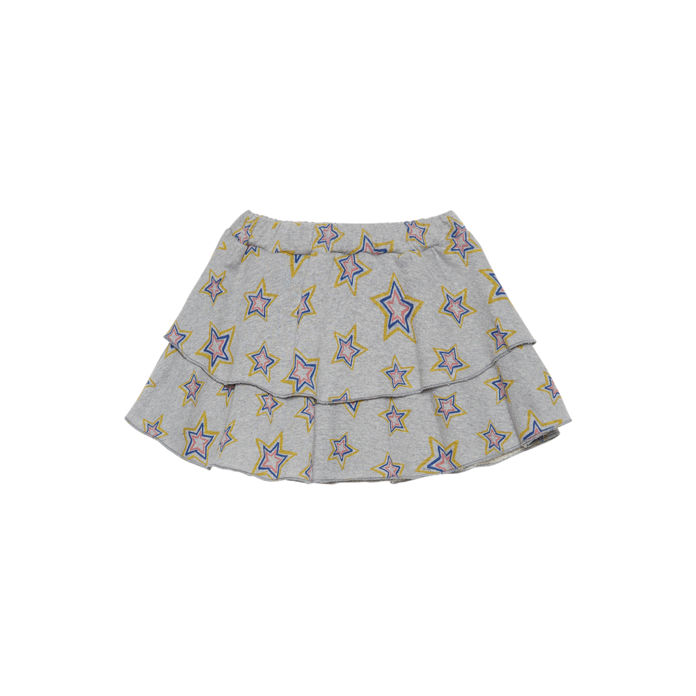 Stars All Over Mini Skirt - Grey