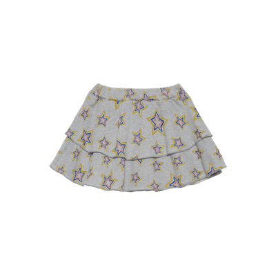 Stars All Over Mini Skirt - Grey