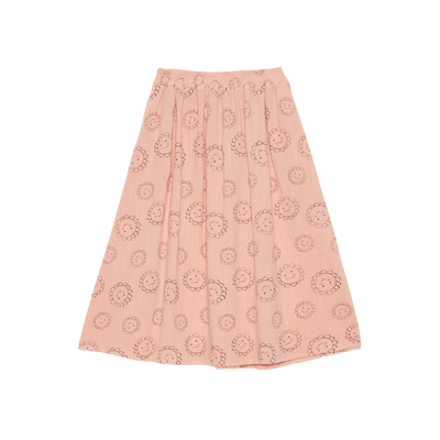 Flowers All Over Long Skirt - Pink