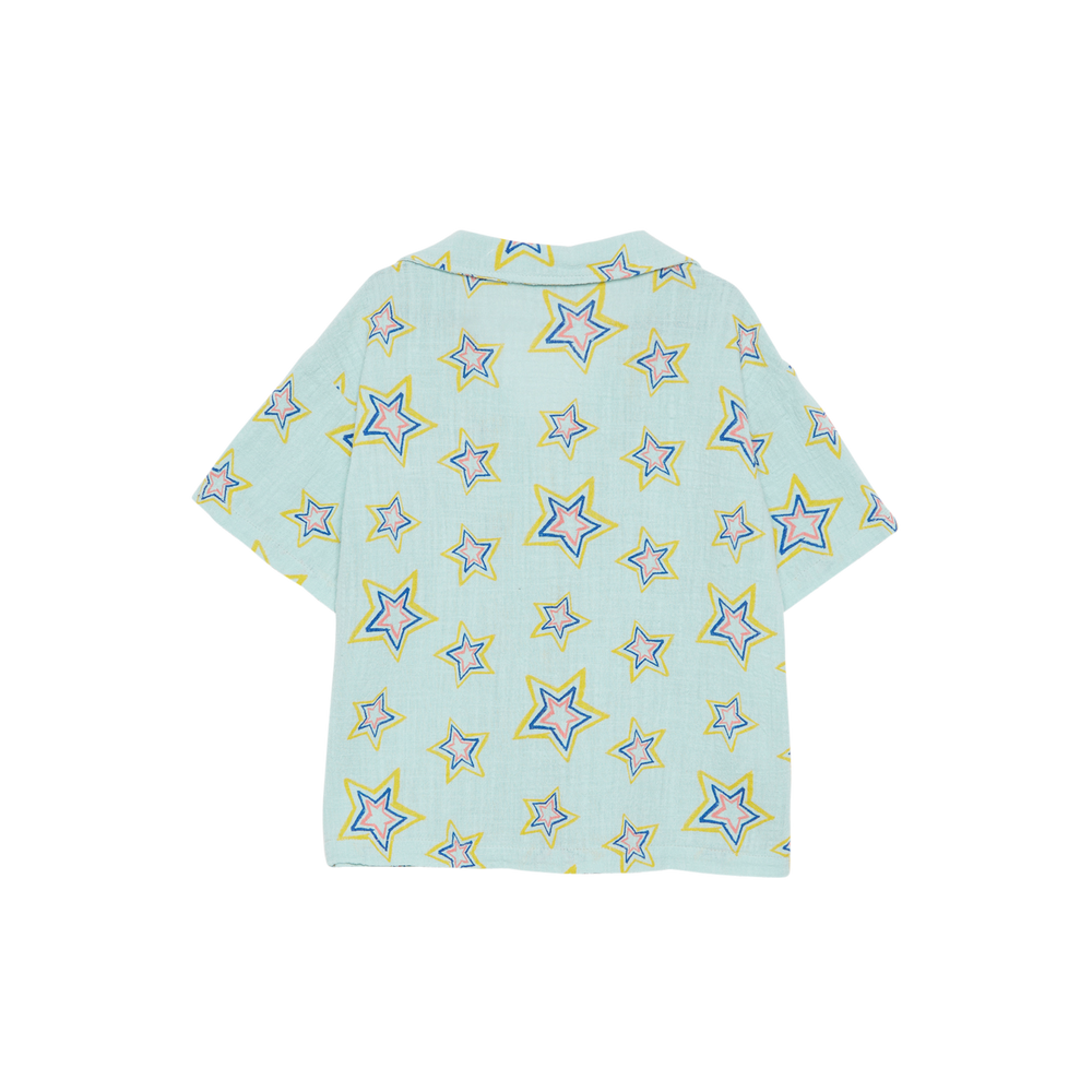 All Over Stars Button Shirt - Mint