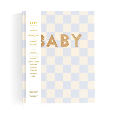Baby Book - Blue Check