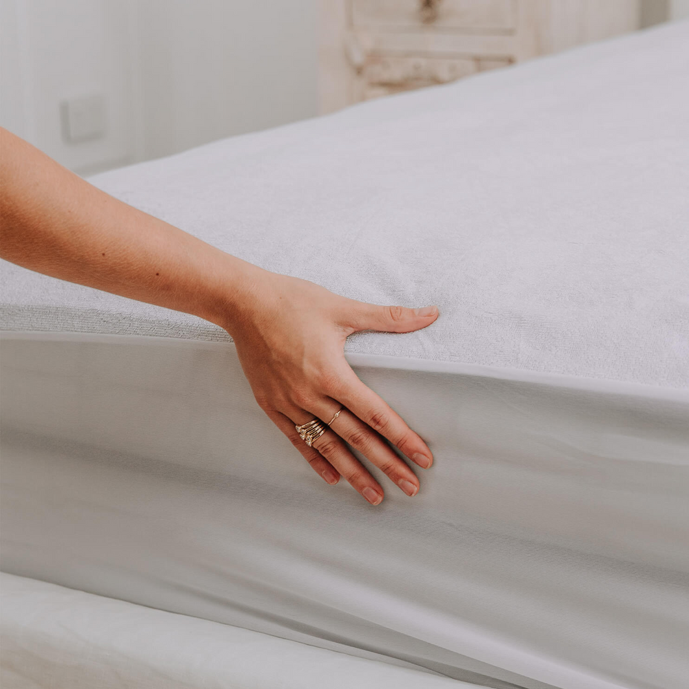 Cotton/Bamboo Towelling Waterproof Mattress Protector - Single