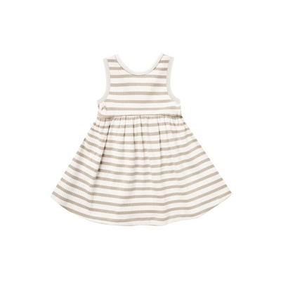 Ribbed Tank Dress - Ash Stripe