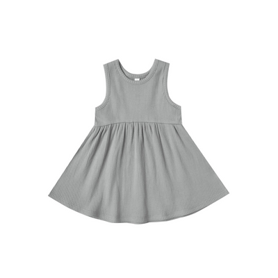 Ribbed Tank Dress - Dusty Blue