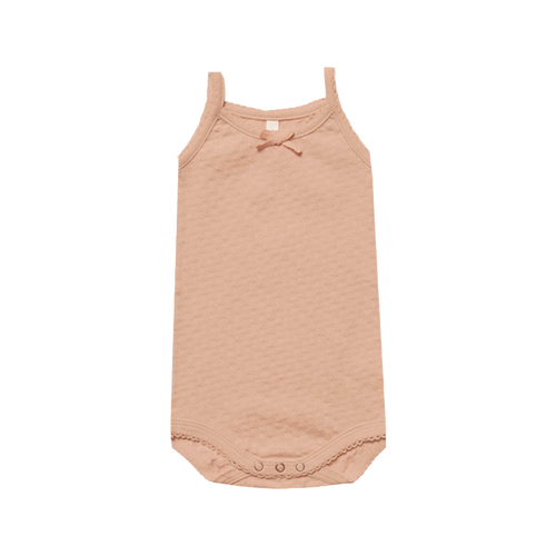 Pointelle Tank Onesie - Petal