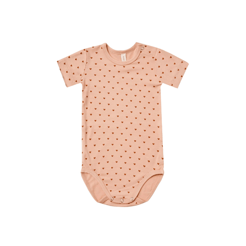 Bamboo Shortsleeve Bodysuit - Hearts
