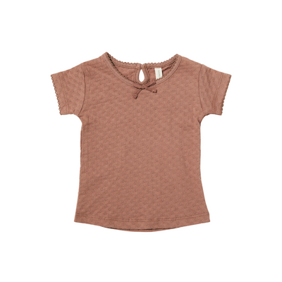 Pointelle SS Tee - Copper