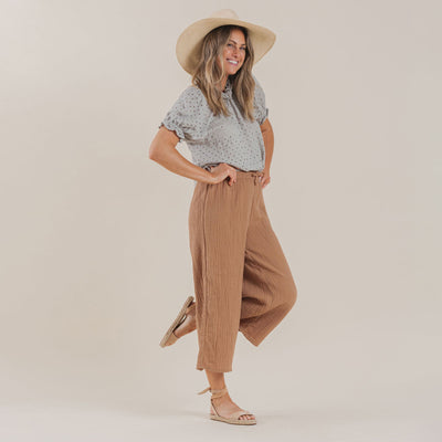 Women's Wide Leg Pant - Terracotta