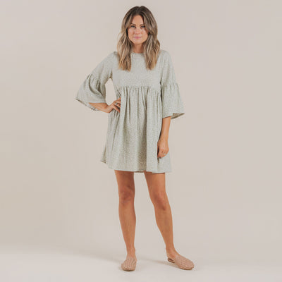 Women's Bell Dress - Sage Garden