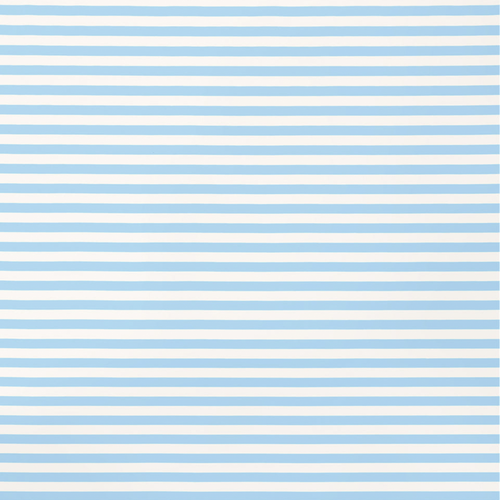 Cot Fitted Sheet - Blue Stripe Shirting