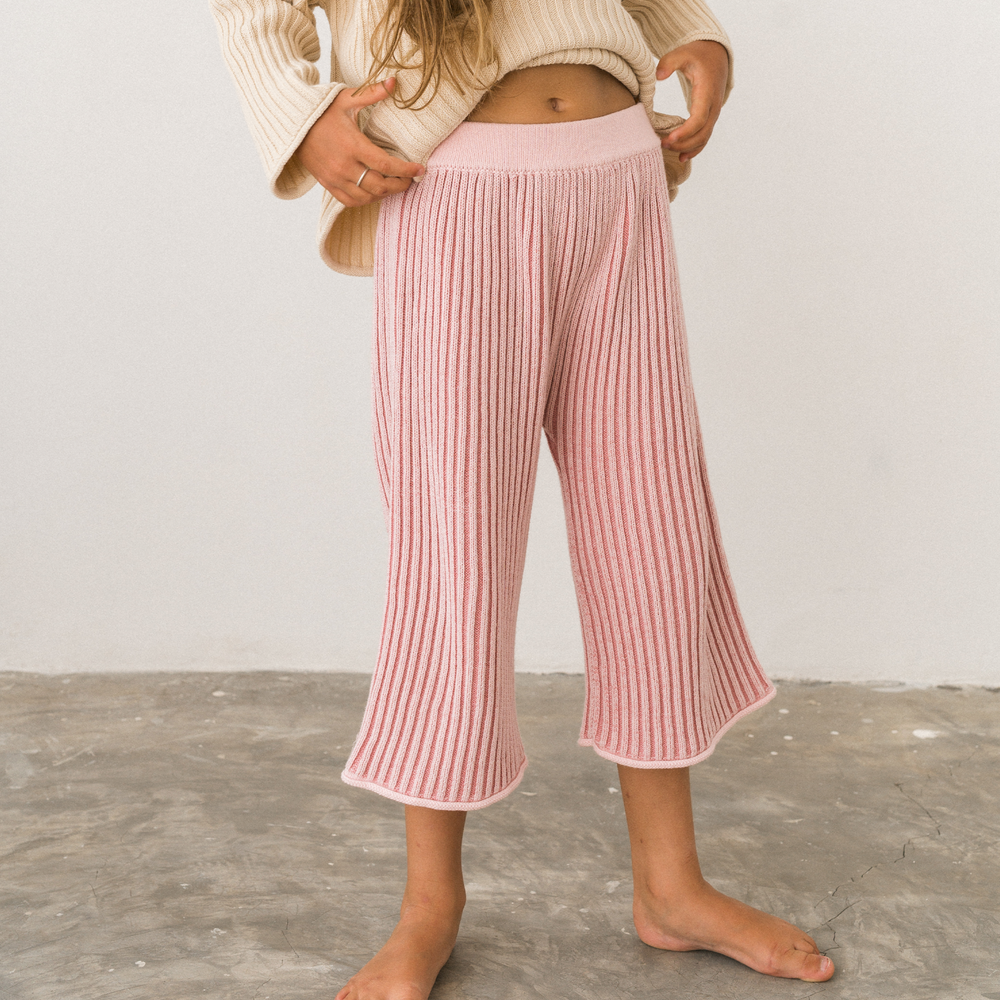 Essential Knit Pants - Strawberry Stripe