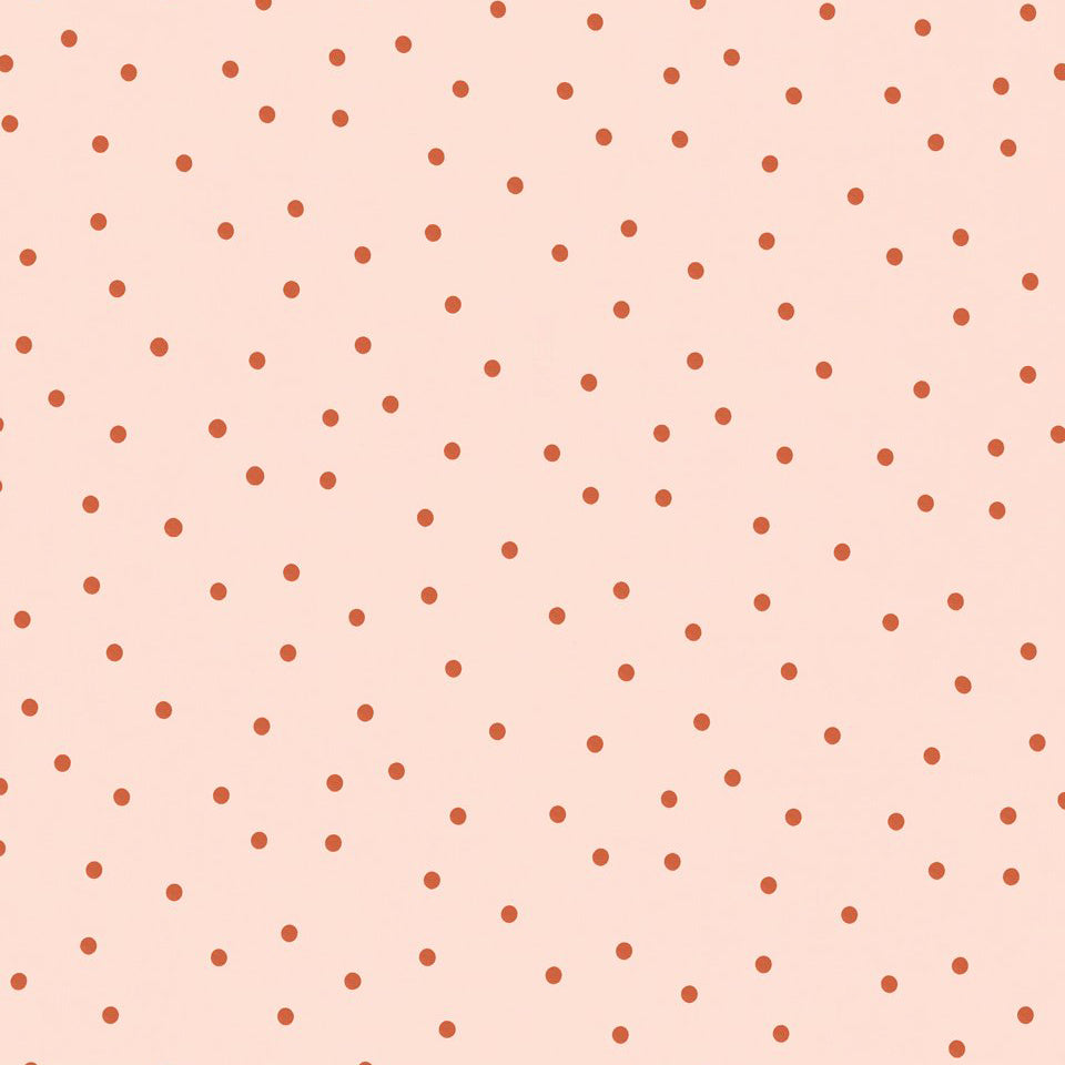Cot Fitted Sheet - Linen Spot Blush