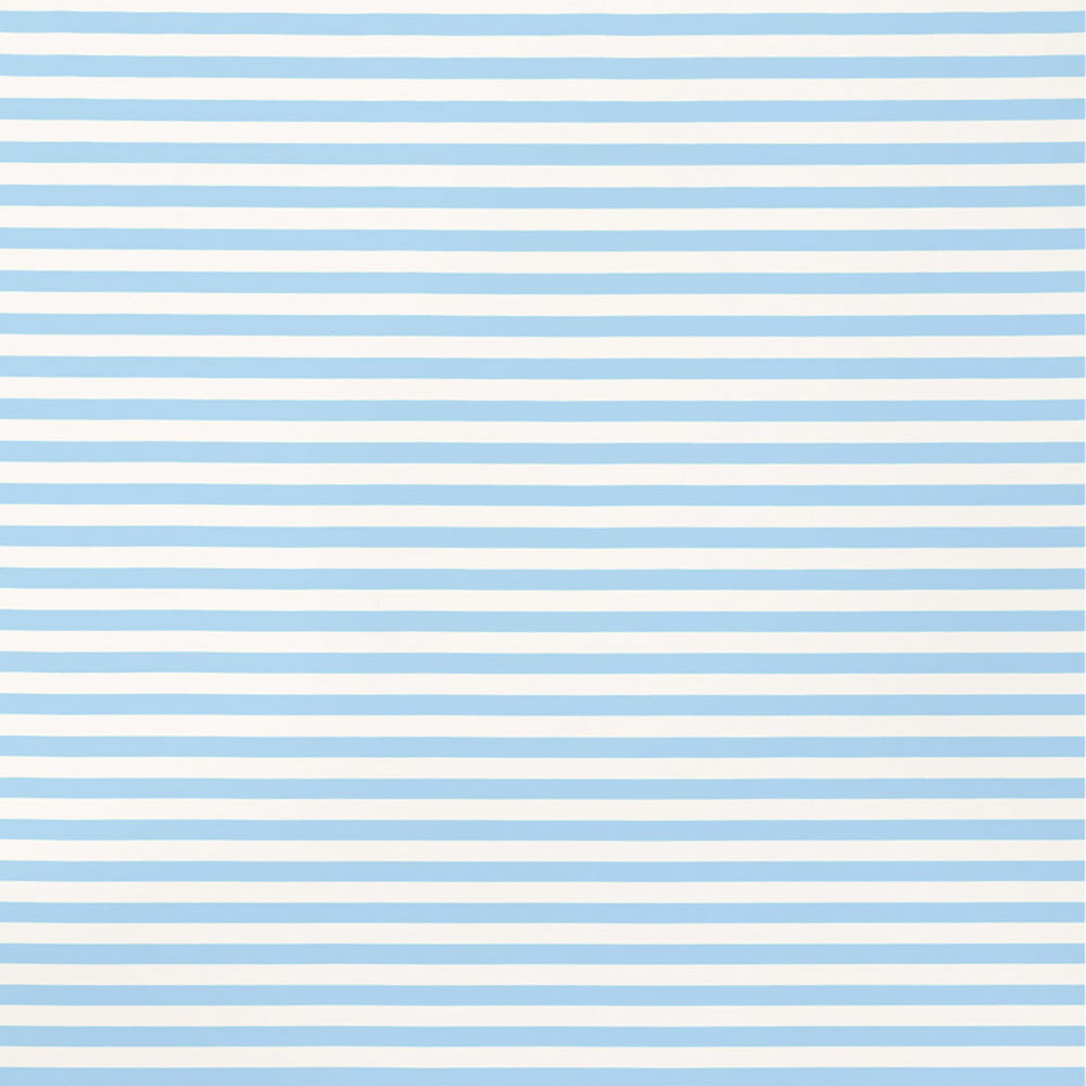 Cot Fitted Sheet - Blue Stripe Shirting
