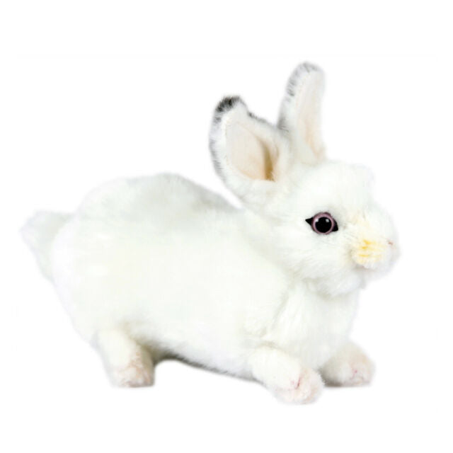 Bunny White Crouching - 20cm